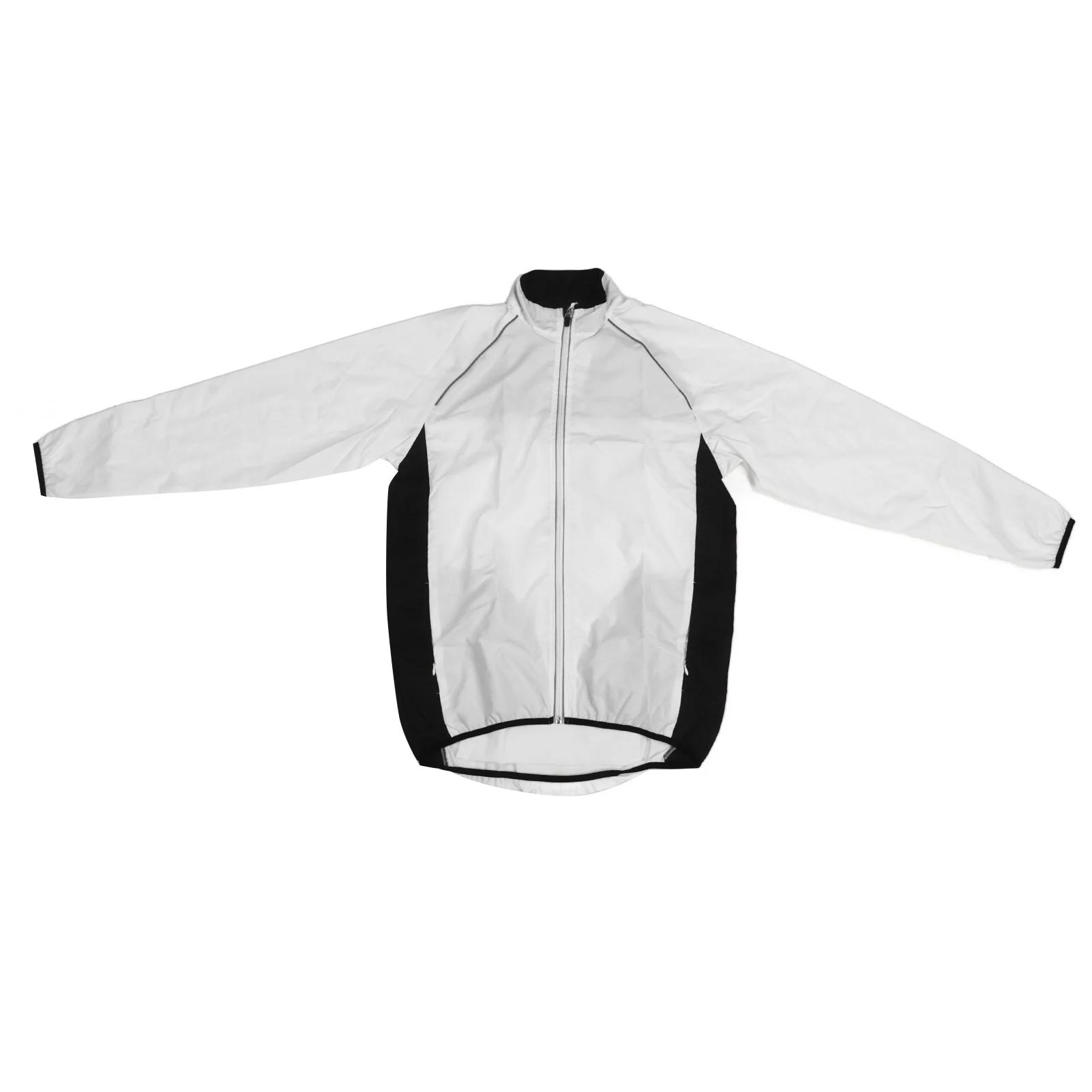 긴 소매 사이클링 재킷, 경량 다중 반사 스트립, 방풍 사이클링 재킷, 지퍼 포켓, 낚시용 자전거